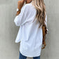 Klassieke luchtige oversized blouse met zakken