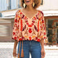 Klassieke trendy blouse met bloemenprint