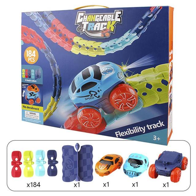 KiddoRace® Magnetische autospeelbaan l Speel - overal - in huis